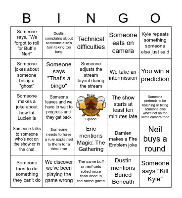Board & Barrel Bingo Card