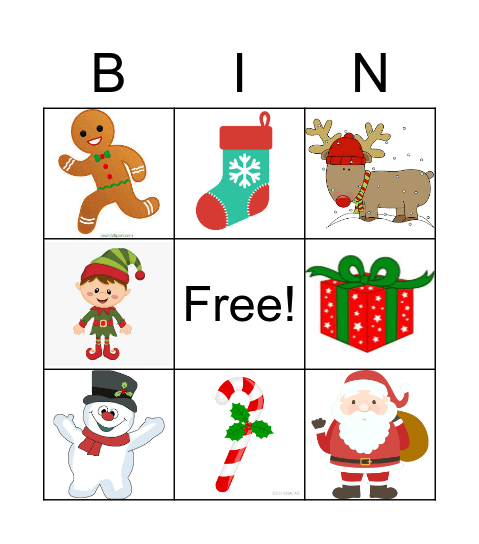 Christmas Bingo Card