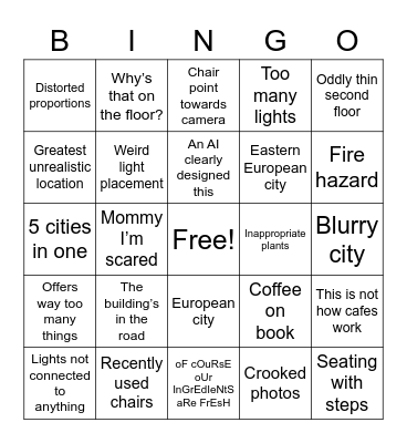Coffee shop simulator Bingo Card