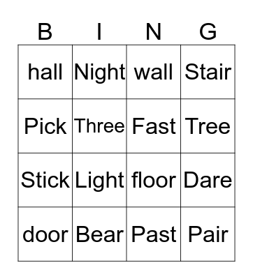 THE Spooky Old Tree Bingo Card