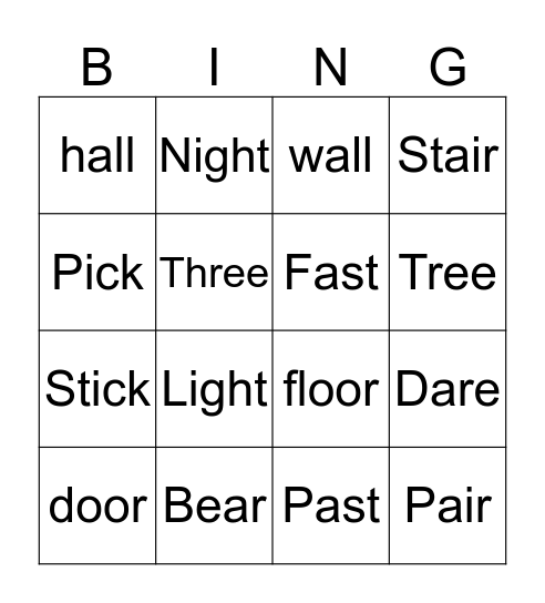THE Spooky Old Tree Bingo Card