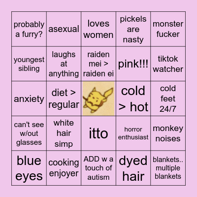 caits dumb bingo Card