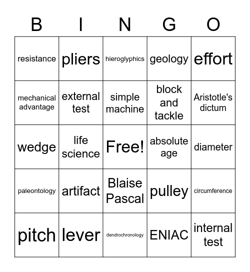 Modules 4 and 5 Bingo Card