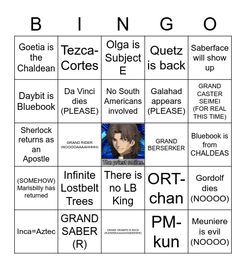 LB7 TM-Gen Bingo Card