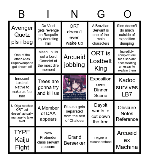 LB7 TM-Gen Bingo Card