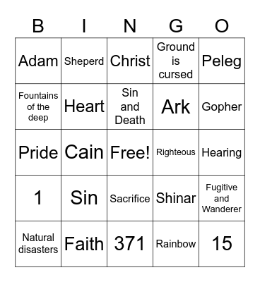 Unit 3 Bingo Card