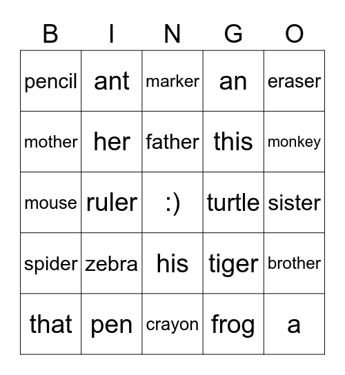 bingo Card