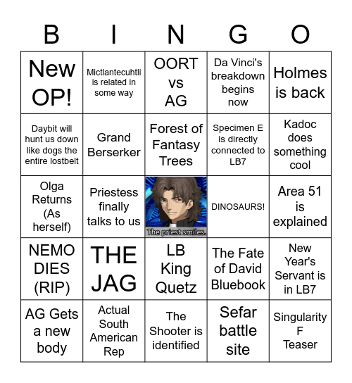 LB7 TM-Gen Bingo Card