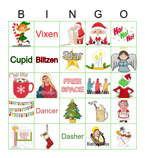 Schwering Christmas Bingo Card