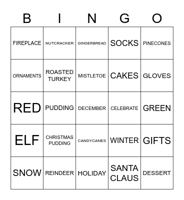 CHRISTMAS Bingo Card