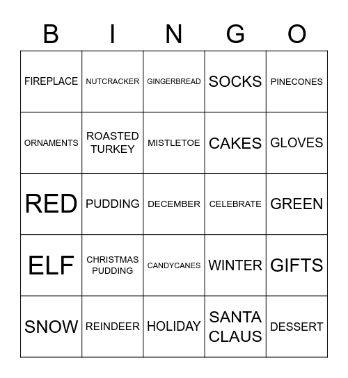 CHRISTMAS Bingo Card