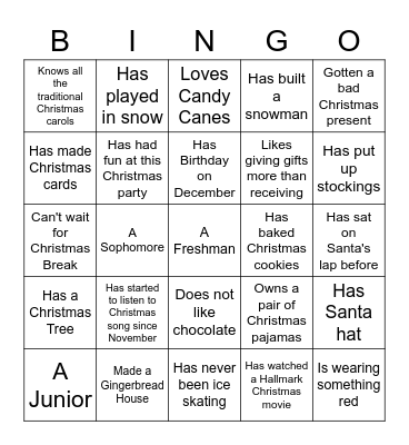 Whisk you a Merry Xmas Bingo Card