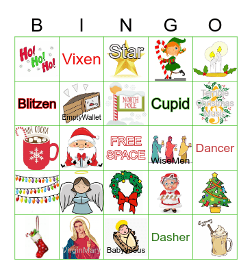 Schwering Christmas Bingo Card