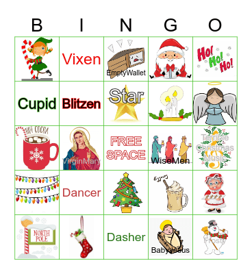 Schwering Christmas Bingo Card