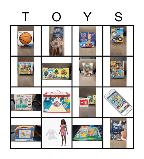 Toy Bingo Card
