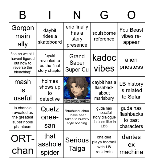 LB7 TM-Gen Bingo Card