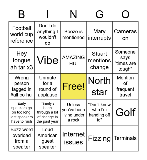 Timely Christmas Bingo Card