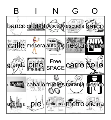 Spanish BINGO Card