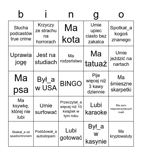 MAC BINGO Card