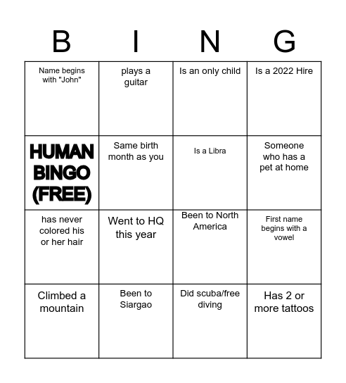 Get To Know MST Pipz Bingo Card