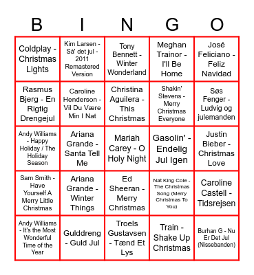 TOPdesk Julebingo 2022 Bingo Card