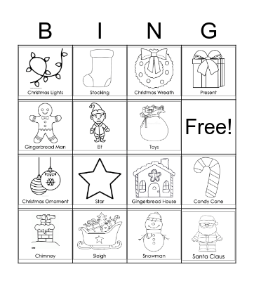 Christmas Bingo Card