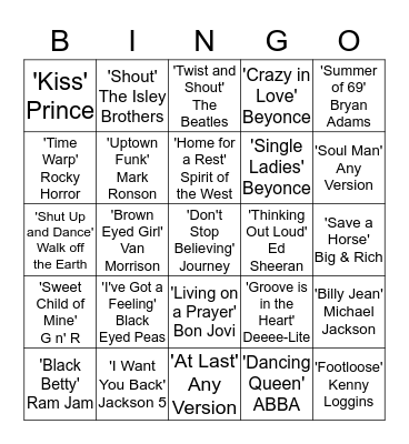 Wedding Bingo Card