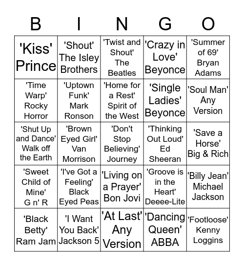 Wedding Bingo Card