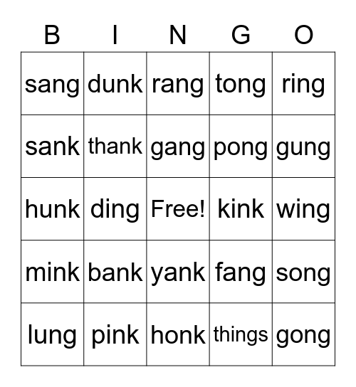 Wilson 2.1 Bingo Card