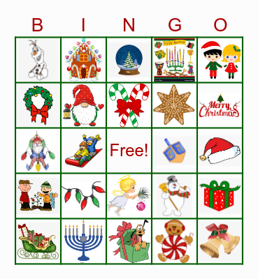 Holiday Bingo Card