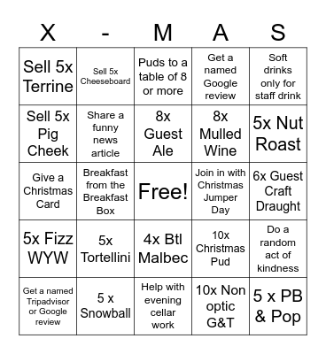 Christmas Bingo Card