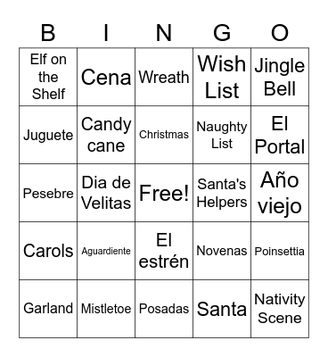 GAP Jingle Mingle Bingo 2022 Bingo Card