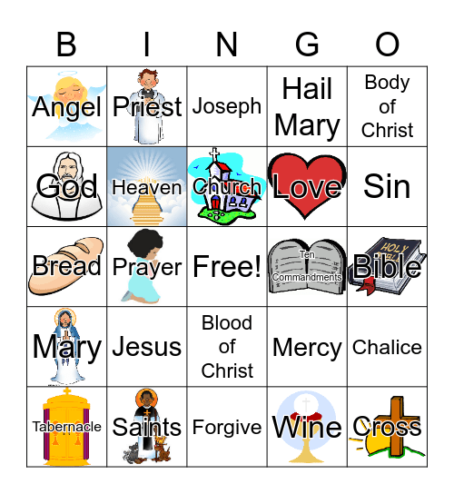 Holy Bingo Card