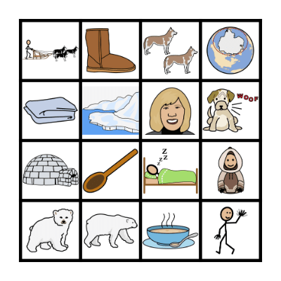 The Three Snow Bears Bingo Card