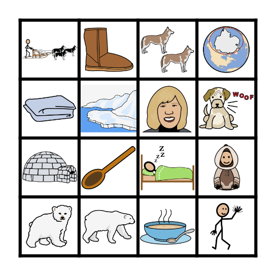 The Three Snow Bears Bingo Card