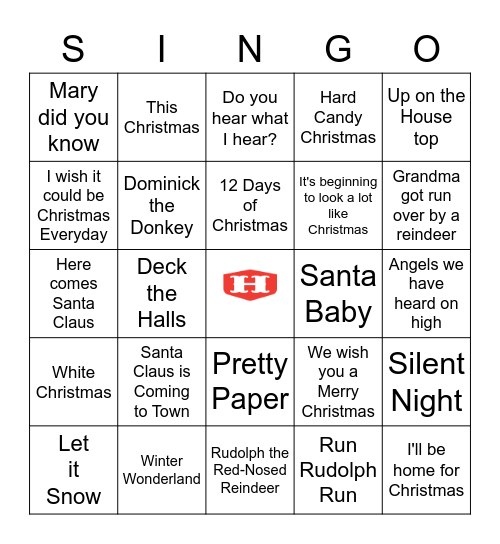 Christmas 2022 Bingo Card