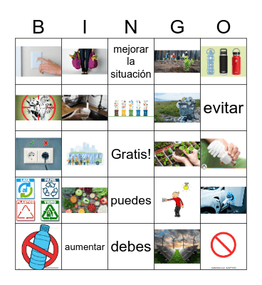 Cuidemos el planeta B Bingo Card