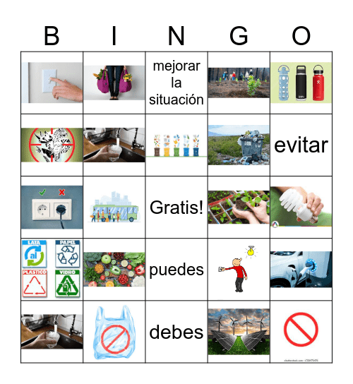 Cuidemos el planeta B Bingo Card