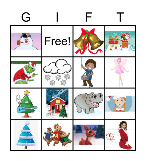 Christmas Music Bingo Card