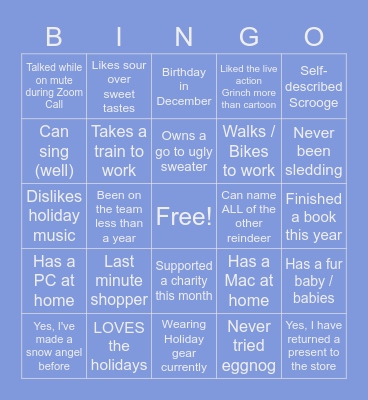 Bramble Quarterly Bingo Card