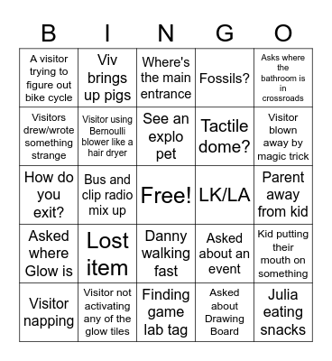 Floor Bingo Card