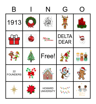 DELTA CHRISTMAS BINGO Card