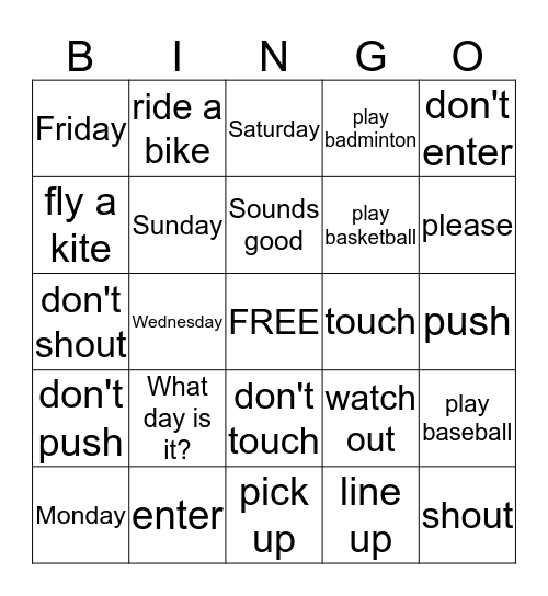 Bingo Card
