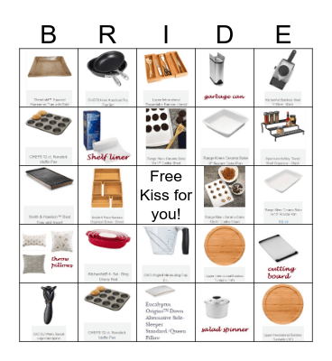 Rachel's Bridal Shower Bingo Card