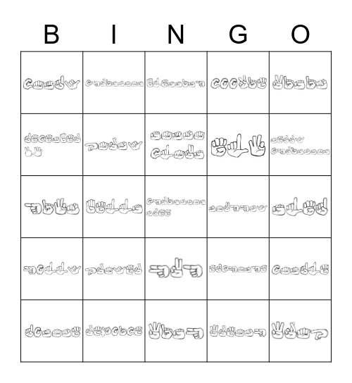 Advanced ASL Xmas Bingo Card