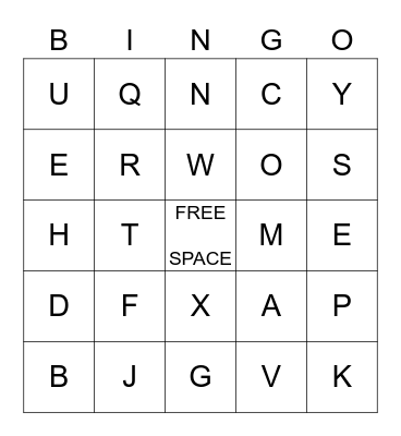 Zoo Phonics Bingo! Bingo Card