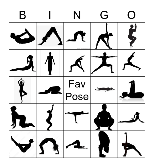 Yoga Bingo Card