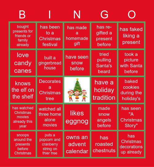 EMC's Virtual Holiday Bingo Card