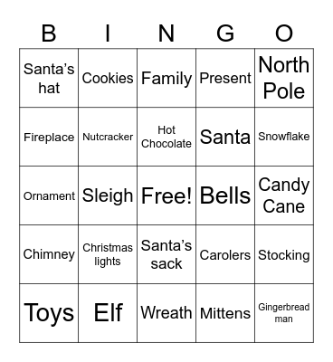 Christmas Bingo Card