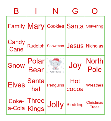 Winter Bingo KHK Bingo Card